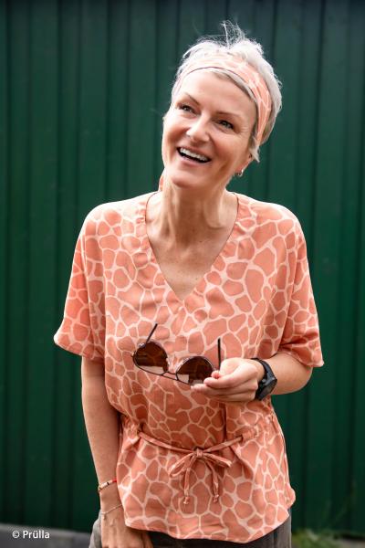 Viskose Animalprint Erdtöne Giraffe  by Swafing